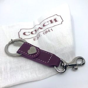 Coach Trigger Snap Leather Key Ring
